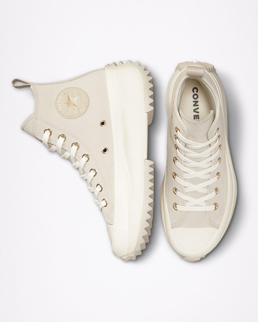 Sapatos Plataforma Converse Run Star Hike Earthy Neutrals Cano Alto Feminino Bege | PT H081TP0